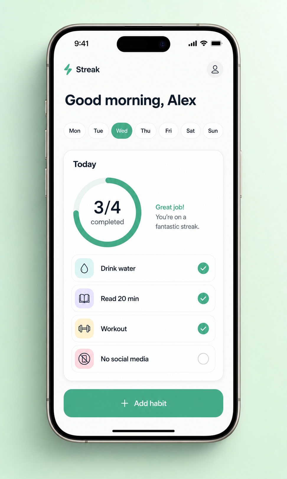 Generated iPhone app mock